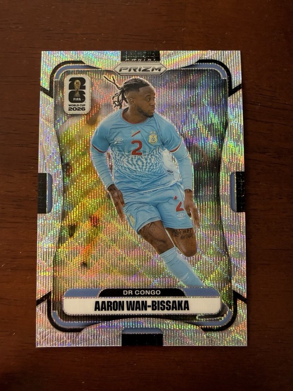 Panini Prizm FIFA World Cup 2026 Aaron Wan-Bissaka DR Congo Silver Wave Prizm
