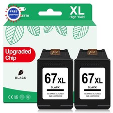 COLORETTO 67XL Black Ink Cartridge Compatible with HP Deskjet Envy 4100e 6000