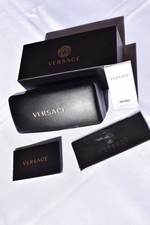 Versace Sunglasses Case Set,Black Hard Clamshell,Boxed, Cloth, Authentic Card