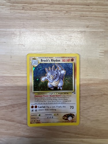 Rock’s Rhydon - 2000 Pokemon Gym Heroes 1. Edition Holo Karte # 2/132 RAR - Bild 3 von 4