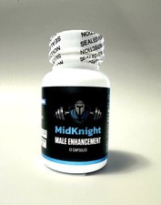 Botella de 12 píldoras MidKnight de acción rápida para mejorar el rendimiento masculino
