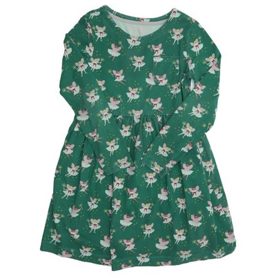 Mini Boden, Kleid, Größe: 92, Grün/Mehrfarbig, Baumwolle, Print, Mädchen #OA0
