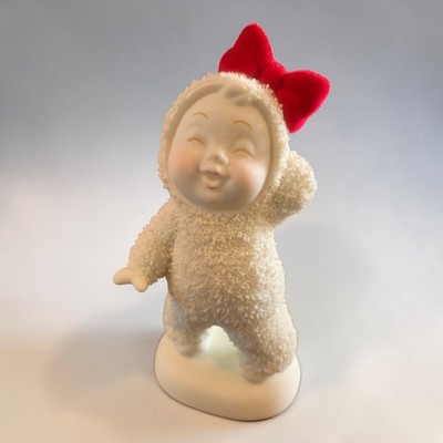 Vintage Dept 56 Snowbabies ''Star Quality'' Figur 807093 rote Schleife (2008)