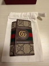 GUCCI GG Ophidia Sherry Line 6 Key Case Canvas Leather Multicolor New Unused