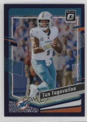 2023 Panini Donruss Optic Purple Prizm /50 Tua Tagovailoa #118 6q5