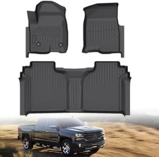 Floor Mats For Chevy Silverado Gmc Sierra 1500 2500 3500 Hd Crew Cab 2019-2025