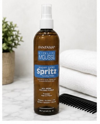 Fantasia IC Liquid Mousse Spritz Super Hold Hair Spray 10 oz, 30% More Holding!