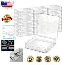 Heavy Duty 24 Pack Clear Plastic Containers - 5.9" Craft Jewelry Bead Organizer