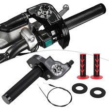 7/8" 22mm Dirt Bike Throttle Assembly,Aluminum Alloy Transparent Design Black