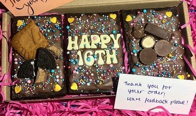 Personalisierte Brownies/Kekse für alle Anlässe/Geburtstag/Party/Streusel