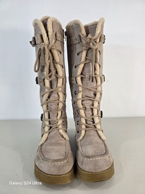 Report Norfolk platform boots in a tan leather women's size 7