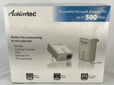 Actiontec PWR514K01 500 Mbps Powerline Network Adapter Kit 4 Port NEW SEALED