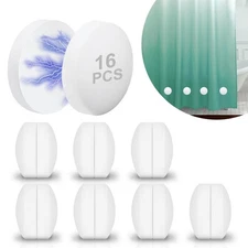 16 Pcs Shower Curtain Weights - 360° Silicone Wrapped, Rustproof and Waterpro...