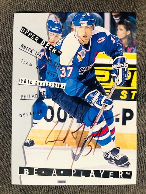 1994-95 Upper Deck Be A Player #111 Eric Desjardins Auto Autograph Card