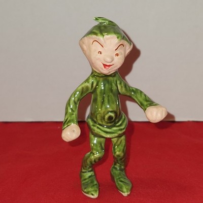 Vintage 50's Standing Green Pixie Elf 