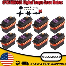 8pcs Mg996r 180 Metal Gear Digital Torque Servo Motor For Futaba Rc Jr Racing