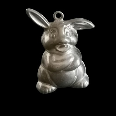 Vintage Sterling Silber Rabbjt Charm Original Damen Anhänger Armband Halskette