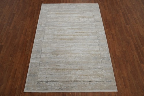 Distressed Nature Tones Modern Rug 5x7 for Contemporary Decor Turkish Carpet - Picture 2 of 13