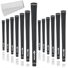 Karma Velour Black Standard Golf Grips with Tape Strips 13 Pack