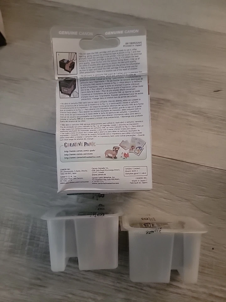 Lote de 2 paquetes de cartuchos de tinta negros Canon PG-40 - genuinos - sellados nuevos caja abierta Foto 2 de 3