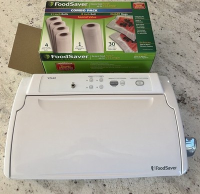 FoodSaver V2440 Vacuum Sealer Food Saver System & 3 Rolls/quart
