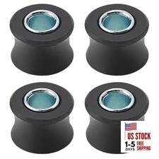 4Pcs 10MM Rear Shock Absorbing Suspension Bushing Set in Rubber ID; 10MM black
