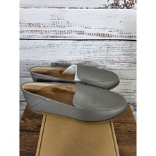 Journee Women's Collection Corinne Slip on Almond Toe Loafer in gray size 6.5