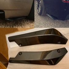 Pair Black Universal Splitter Rear Spats Bumper Splitter Diffuser Canard Spoiler