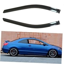 Original 2pcs Window Shade, Outside Mount Tape-On Rain For Civic Coupe 06-11