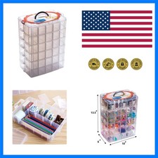 6 Layers Stackable Storage Container 60 Adjustable Compartments  Clear, Comp...