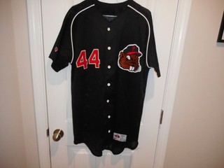 Game worn Portland Beavers BLACK mesh baseball jersey #44 NNOB Size 48
