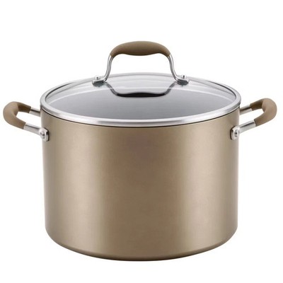 Anolon Advanced Home 10qt Hard Anodized Nonstick Stockpot with Lid Bronze