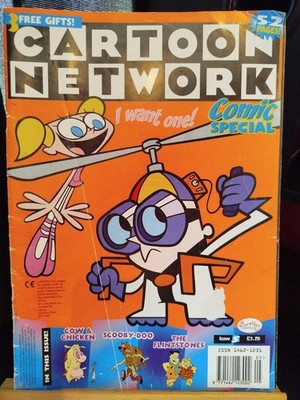 CARTOON NETWORK COMIC ISSUE 5 RARE VINTAGE UK DEXTERS LAB COW CHICKEN SCOOBY DOO
