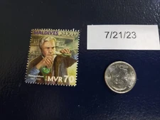 Thomas Edison American inventor and businessman 2016 Maldives Stamp (e)