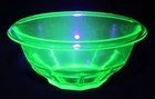 Uranium Glass Green Vintage Hazel Atlas Restwell Medium Mixing Bowl UV GLOWY GLA