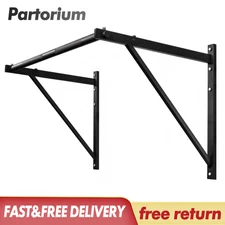 Wall Mount Chin Up Pull Up Bar Multi-Grip Heavy Duty Steel Home Gym