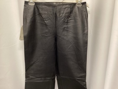 Clio Women s Black 100% Leather Side Zipper Size 14 NWT