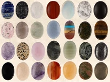 Worry Stones, Healing Crystals for Anxiety Relief, Meditation, Large Selection