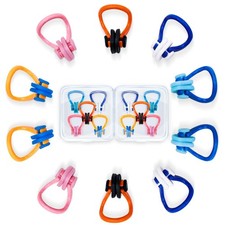 Swimming Nose Clip - 10 Packs Silicone Swim Nose Plugs for Kids Age 7 and Ad...