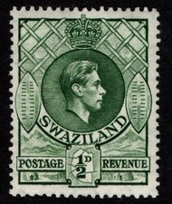 Swaziland 1938 1954 King George VI ½d green SG28a MNH