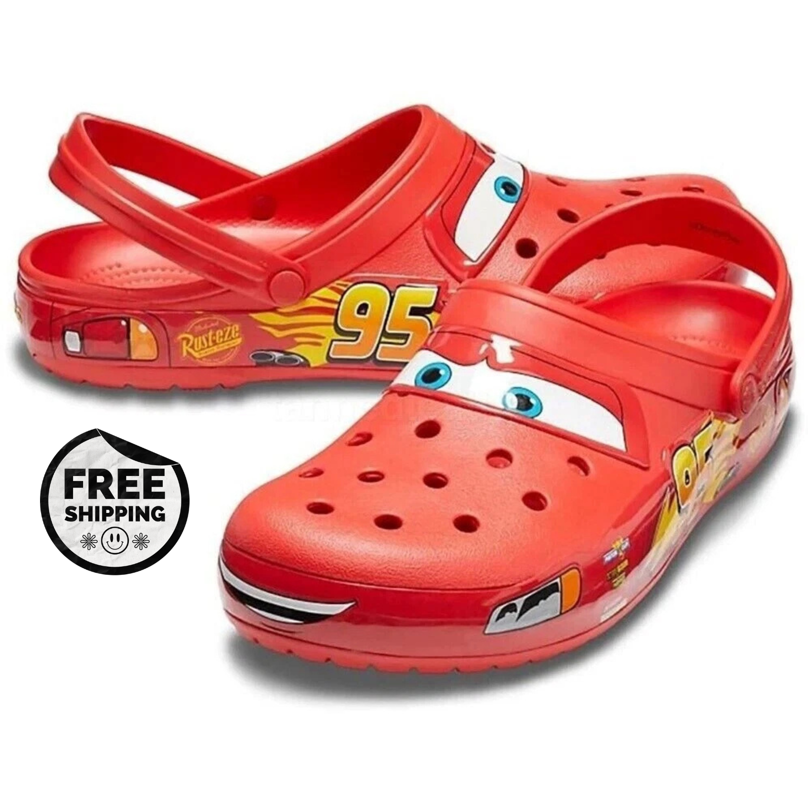 NEW Lightning McQueen Crocs Clog Adult Classic Disney Limited Edition No Light