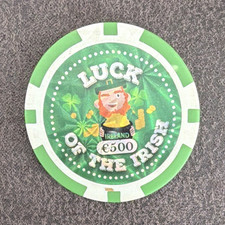 Luck of the Irish Green €500 Casino Poker Chip - Individual Chip for Poker