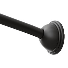 Moen CSR2160BL 54"-72" Adjustable Curved Shower Rod, Wall Mounted - Matte Black