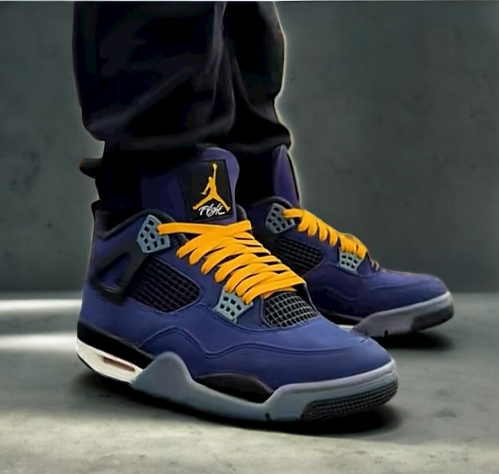 Jordan 4 Imperial Lakers Gold Laceswap – Yellow AJ4 Laces for Jordan 4 Imperial Lakers Gold Laceswap – Yellow AJ4 Laces for