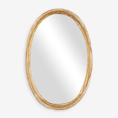 Uttermost 08226 Gillian 26"W x 38-3/4"H Oval Flat Accent Mirror - Gold - Picture 1 of 5