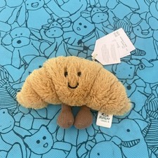 Jellycat Amuseables Croissant Plush Charm Bag Keychain Cute Collectible NWT