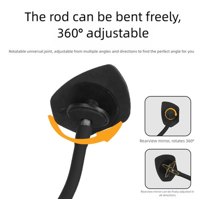 Bicycle Rearview Mirror HD Lens 360 Degree Adjustable Wide Angle Clamp Mount