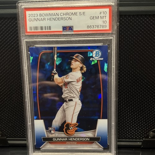 2023 Bowman Chrome Sapphire Edition Gunnar Henderson #10 RC Orioles PSA 10