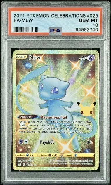 Mavin  Mew - 025/025 - Celebrations - Pokémon TCG Pokémon Gold Shiny Card  NM