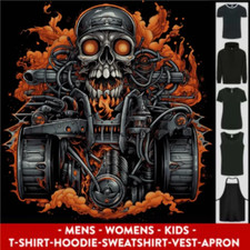 A Skull Quad Bike Rider ATV Off Roading Biker Mens Womens Kids Unisex
